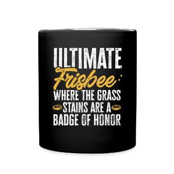 Disque de lancer de frisbee ultime - Mug uni - noir - Devant