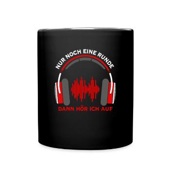 Nur Noch Eine Runde Zocken Gamer Controller - Tasse einfarbig - Schwarz - Vorne