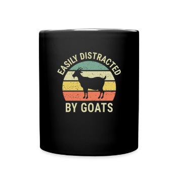 Amoureux des chèvres Dire Hommes Femmes Chèvres Citation - Mug uni - noir - Devant