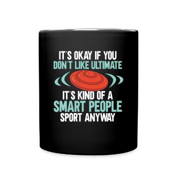 Disque de lancer de frisbee ultime - Mug uni - noir - Devant