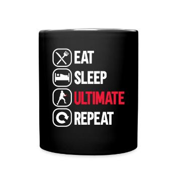 Disque de lancer de frisbee ultime - Mug uni - noir - Devant