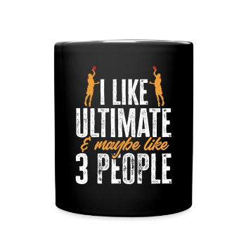 Disque de lancer de frisbee ultime - Mug uni - noir - Devant