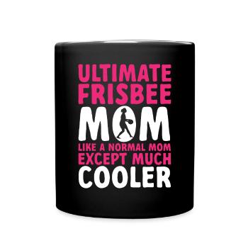 Disque de lancer de frisbee ultime - Mug uni - noir - Devant