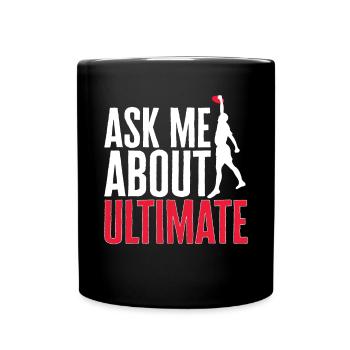 Disque de lancer de frisbee ultime - Mug uni - noir - Devant