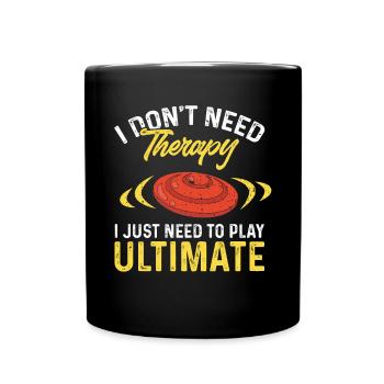 Disque de lancer de frisbee ultime - Mug uni - noir - Devant