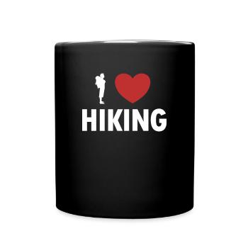 J’adore la randonnée Randonnée Randonnée en montagne - Mug uni - noir - Devant