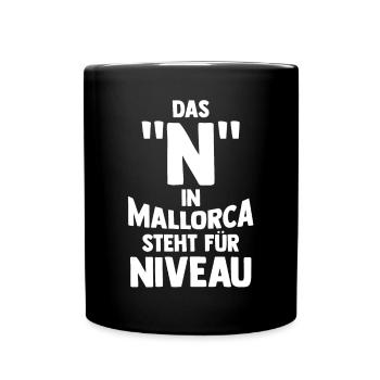 Party Urlaub Mallorca - Tasse einfarbig - Schwarz - Vorne