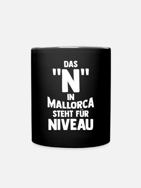 Party Urlaub Mallorca - Tasse einfarbig - Schwarz