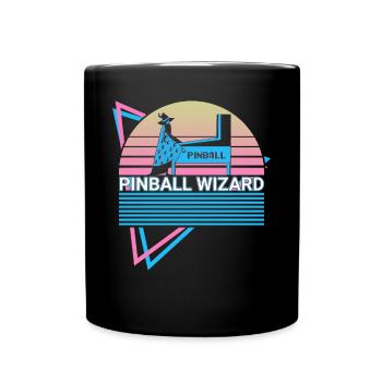 Pinball Wizard Flipperautomat Retro - Tasse einfarbig - Schwarz - Vorne