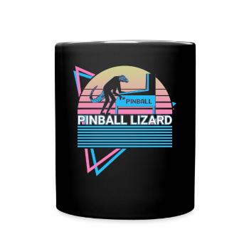 Pinball lézard flipper rétro - Mug uni - noir - Devant
