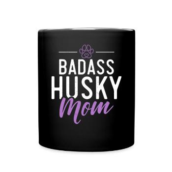 Cadeaux de chien Husky - Mug uni - noir - Devant