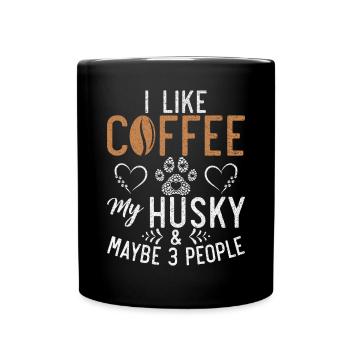 Cadeaux de chien Husky - Mug uni - noir - Devant
