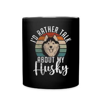 Cadeaux de chien Husky - Mug uni - noir - Devant