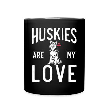 Cadeaux de chien Husky - Mug uni - noir - Devant