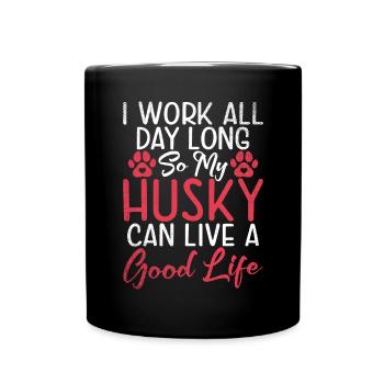 Cadeaux de chien Husky - Mug uni - noir - Devant