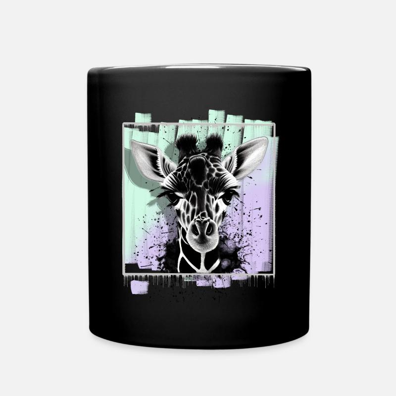 Giraffe - Tasse einfarbig - Schwarz