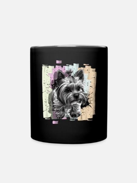 Yorkshire Terrier - Tasse einfarbig - Schwarz