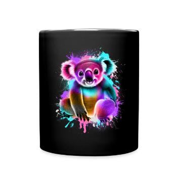 Koala - Tasse einfarbig - Schwarz - Vorne