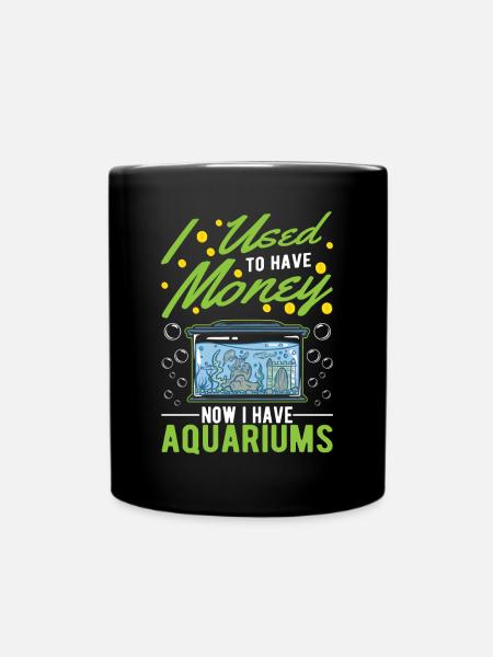 Aquarium Geld Aquaristik Aquarianer Aquarist - Tasse einfarbig - Schwarz