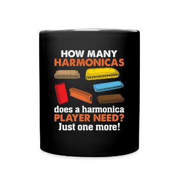 How Many Harmonicas Does A Harmonica Player Needs? - Tasse einfarbig - Schwarz - Vorne