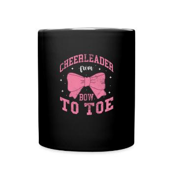 Cheerleader Cheerleading Sport Gymnastik Geschenk - Tasse einfarbig - Schwarz - Vorne
