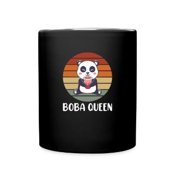 Bubble Tea Lustiger Kawaii Bubble Milk Boba Tee - Tasse einfarbig - Schwarz - Vorne
