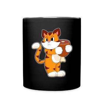 Tiger Fleisch - Tasse einfarbig - Schwarz - Vorne