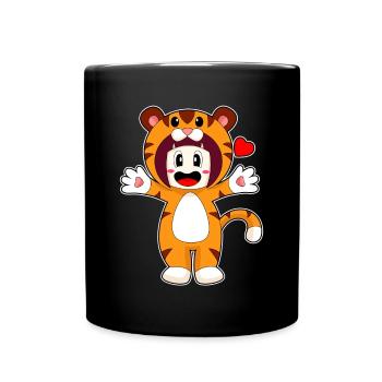 Tiger Girl Costume - Full Colour Mug - black - Front