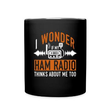 Ham Radio Thinks About Me Signal Radio Lover Anten - Tasse einfarbig - Schwarz - Vorne