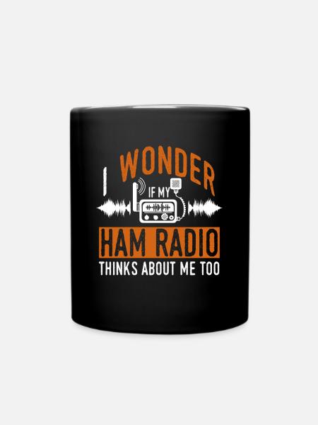 Ham Radio Thinks About Me Signal Radio Lover Anten - Tasse einfarbig - Schwarz