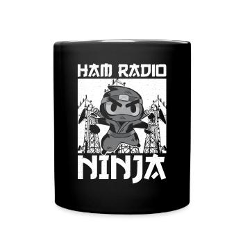 Ham Radio Ninja Signal Radio Amateurs Frequency Ne - Tasse einfarbig - Schwarz - Vorne