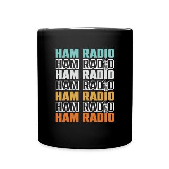 Réseau de signaux rétro Opérateur amateur Radio amateur - Mug uni - noir - Devant