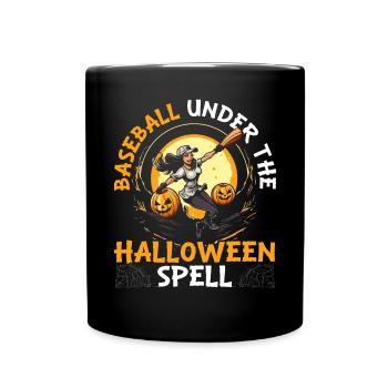 Baseball Halloween Trick Or Treat Baseball Player - Full Colour Mug - black - Front