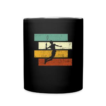 Badminton Rétro - Mug uni - noir - Devant