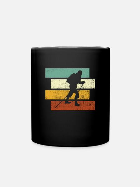 Bergsteigen Retro - Tasse einfarbig - Schwarz