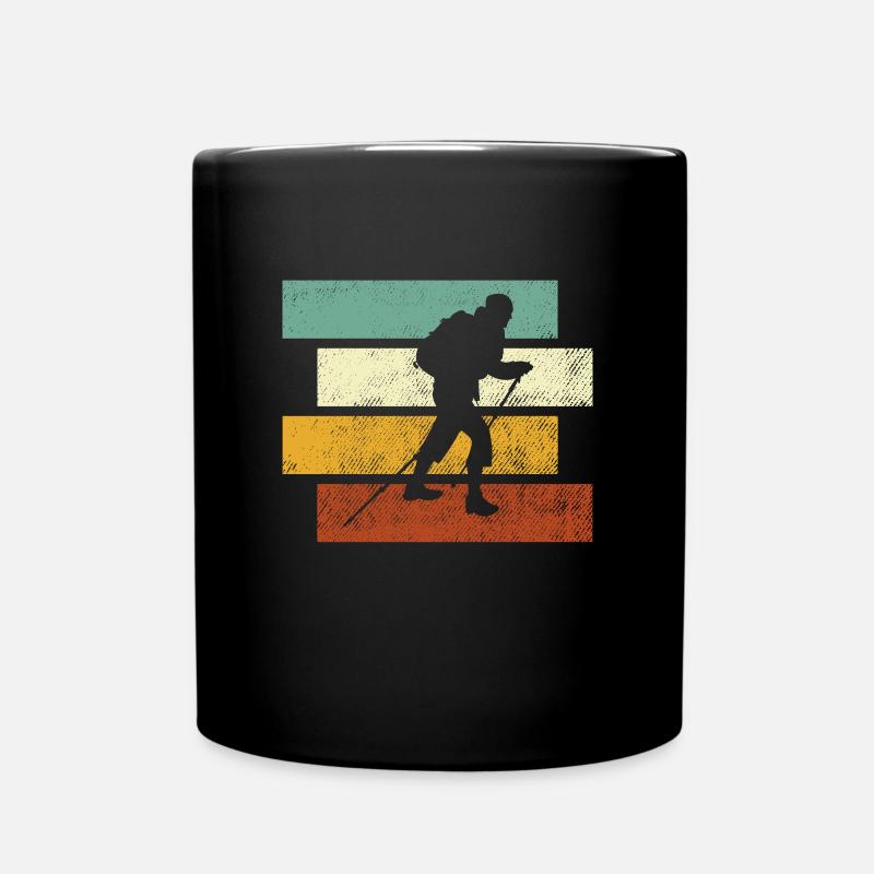 Bergsteigen Retro - Tasse einfarbig - Schwarz