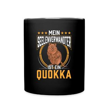 Quokka ist mein Seelenverwandter Beuteltier - Tasse einfarbig - Schwarz - Vorne