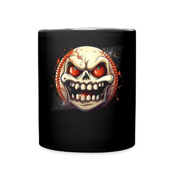 Baseball Halloween Trick Or Treat Baseball Player - Full Colour Mug - black - Front