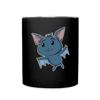 Fledermaus - Tasse einfarbig - Schwarz - Vorne
