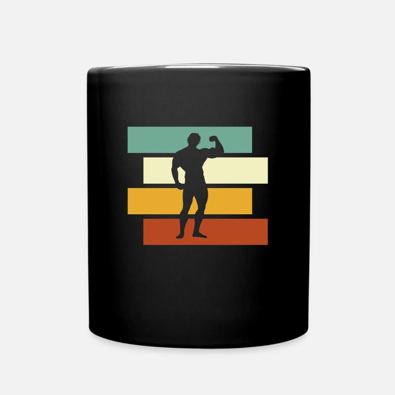 Body building Retro - Tasse einfarbig - Schwarz