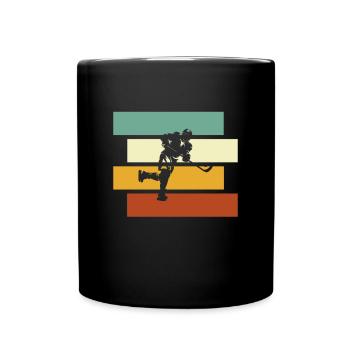 Hockey sur glace Rétro - Mug uni - noir - Devant