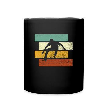 Skating Retro - Tasse einfarbig - Schwarz - Vorne