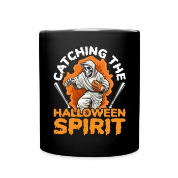 Baseball Halloween Trick Or Treat Baseball Player - Full Colour Mug - black - Front