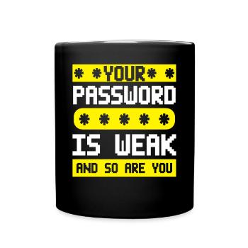 Cybersécurité, Piratage, Informatique - Mug uni - noir - Devant