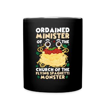 FSM Pastafarian - Tasse einfarbig - Schwarz - Vorne