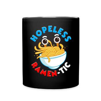 Fliegendes Spaghettimonster FSM Pastafarian - Tasse einfarbig - Schwarz - Vorne