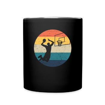Dunk -Basketballspieler Slam Dunk Retro Basketball - Tasse einfarbig - Schwarz - Vorne