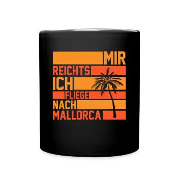 Party Urlaub Mallorca - Tasse einfarbig - Schwarz - Vorne