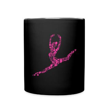 Gymnastik - Tasse einfarbig - Schwarz - Vorne