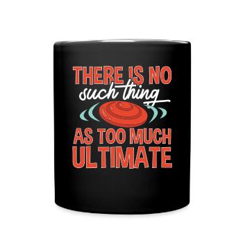Disque de lancer de frisbee ultime - Mug uni - noir - Devant